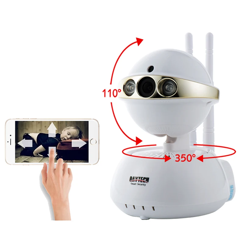 

Daytech WiFi IP Camera Home Security Camera Wi-Fi Two Way Intercom 720P Night Vision CCTV Surveillance Monitor Pan Tilt DT-C104
