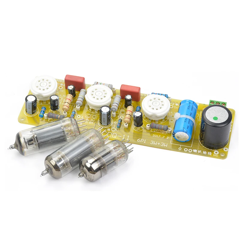 AIYIMA Vacuum Tube Amplifier 6N1+6P1 Stereo Sound Amplificador Audio Board 3W Epoxy Glass Fiber Filament AC Power Supply