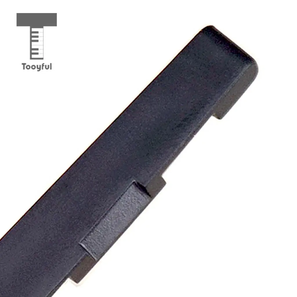Tooyful Durable 2 Pieces Black Plastic Slotted Acoustic Guitar Bridge Saddles DIY Musical Instrument Accessory
