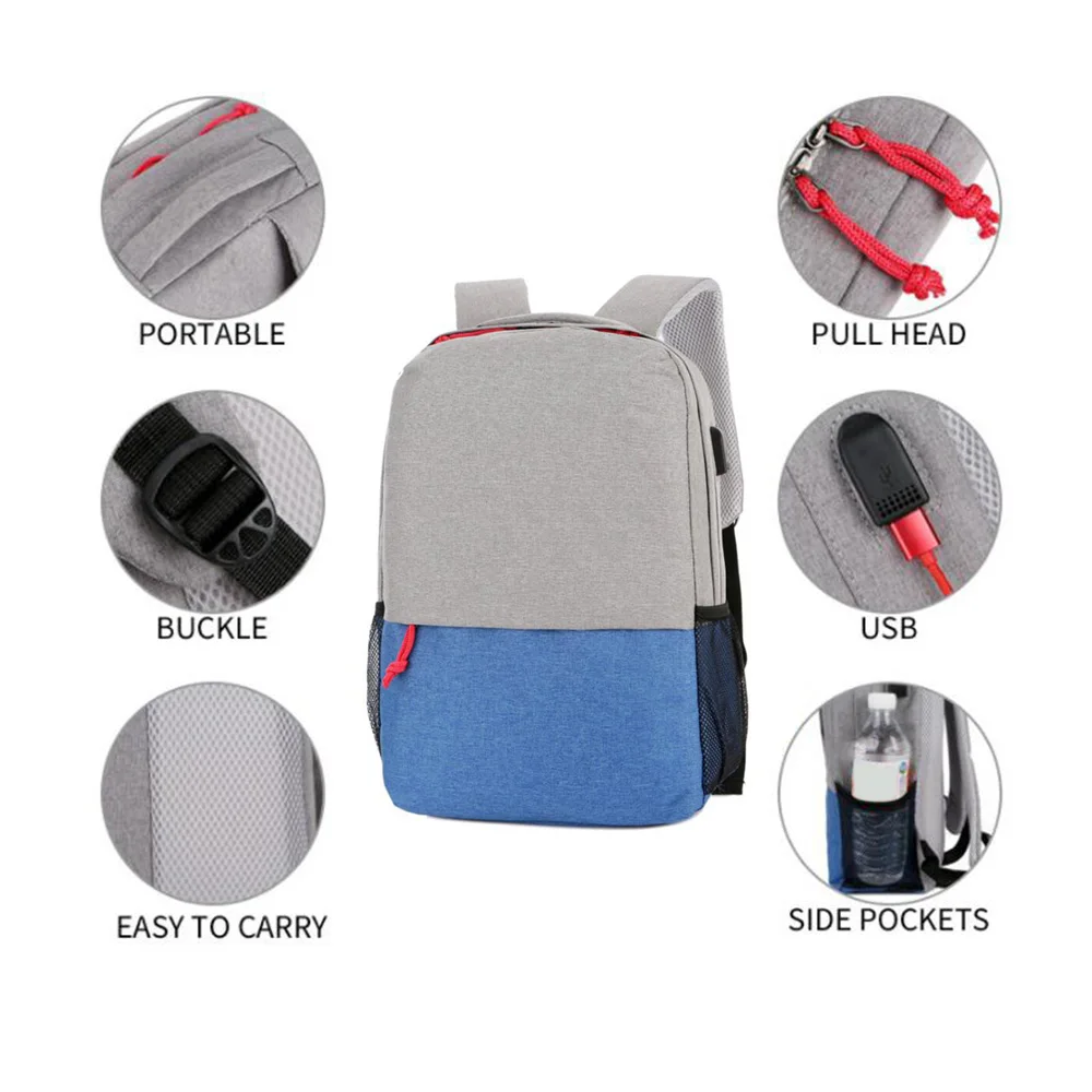 

Waterproof Leisure Casual Unisex Laptop Bag USB Charging Notebook Bags Computer PC Backpack Travel Backpacks