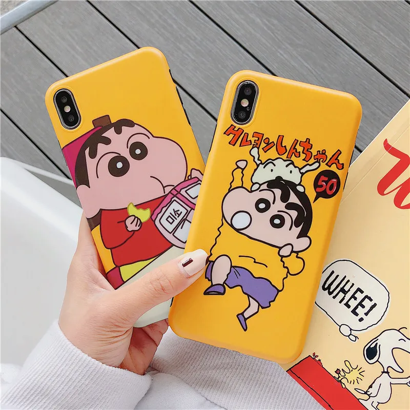 Японский мультфильм Crayon Shin-chan чехол для телефона iPhone X XR XS MAX 7 8 6 6s plus задняя крышка