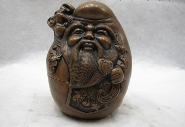

150401 S0349 China Folk Copper Bronze Immortal Old Longevity God incense burner censer statue discount 30% (C0324)