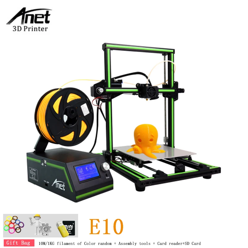 Anet E10 Авто 3D принтер высокая точность DIY полу сборка Настольный 3d наборы большой