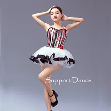 Детская майка с блестками балетное платье-пачка пикантная обувь для взрослых; модный костюм для танцев C271