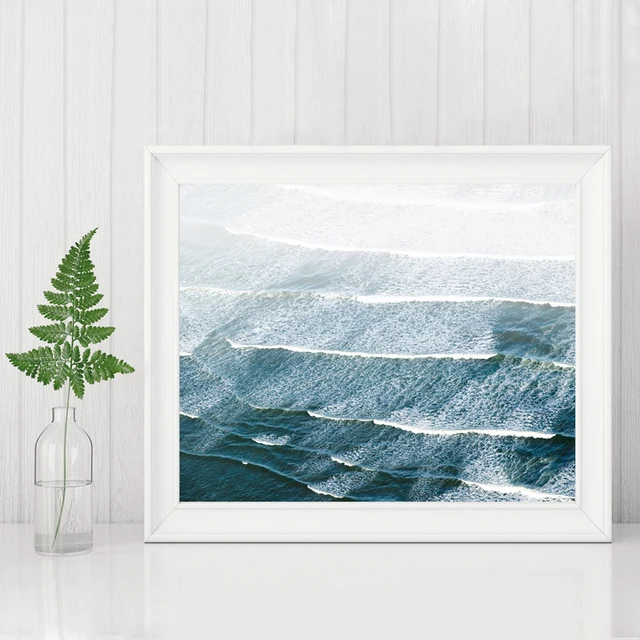 beach photography wall art sea waves canvas painting beach canvas