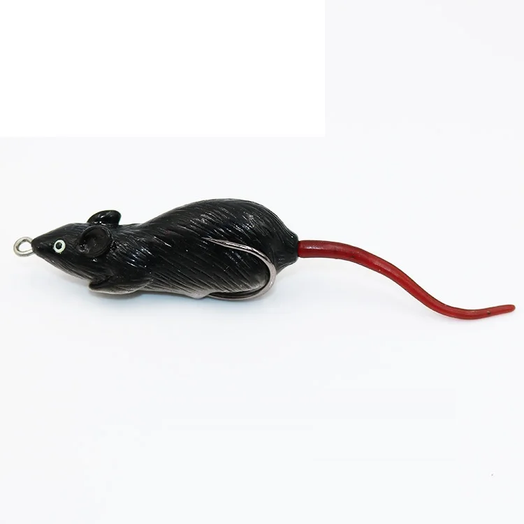 1Pcs 3D Eyes Soft Mouse Bait Bells Sound 6.5cm 12g fishing lure Frog Silicon Artificial Set Sea Swim Bait