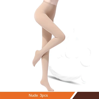 50D женские нейлоновые колготки с двойным шаговым швом 100 кг мм, Брендовые однотонные колготки больших размеров, бархатная одежда для девочек langsha - Цвет: Nude 3