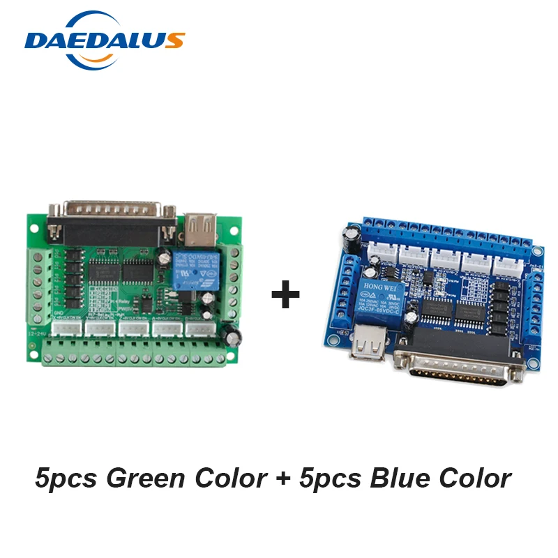 

10pcs/lot 5 Axis CNC Controller Interface Adapter Breakout Board Mach3 Controller Board For Stepper Motor Driver With USB Cable