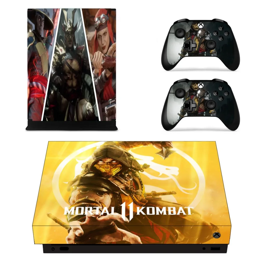 Mortal Kombat 11 стикеры s кожи для Microsoft Xbox One X консоль и контроллер геймпад игры крышка