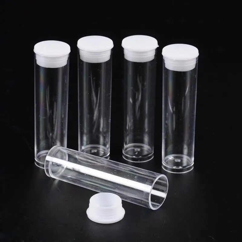 Clear Tube Plastic Bead Containers with Lid To Store Jewelry Beads