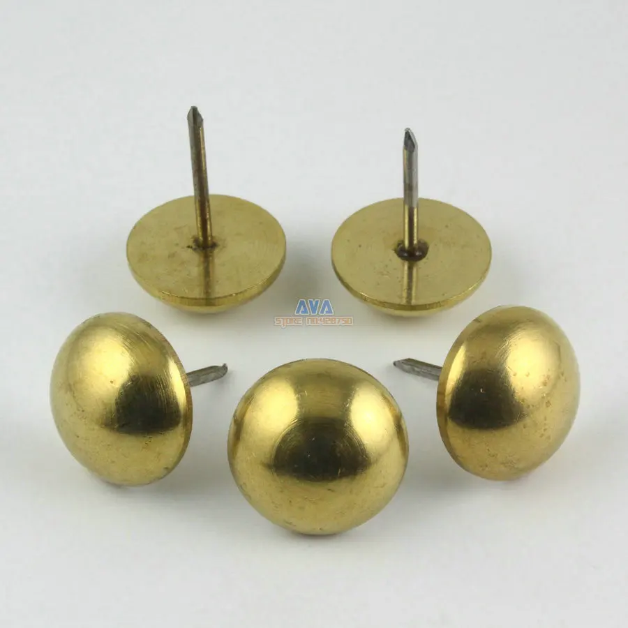 10 Pieces Solid Brass Upholstery Tacks Nails 20x26mmin Tacks from Home