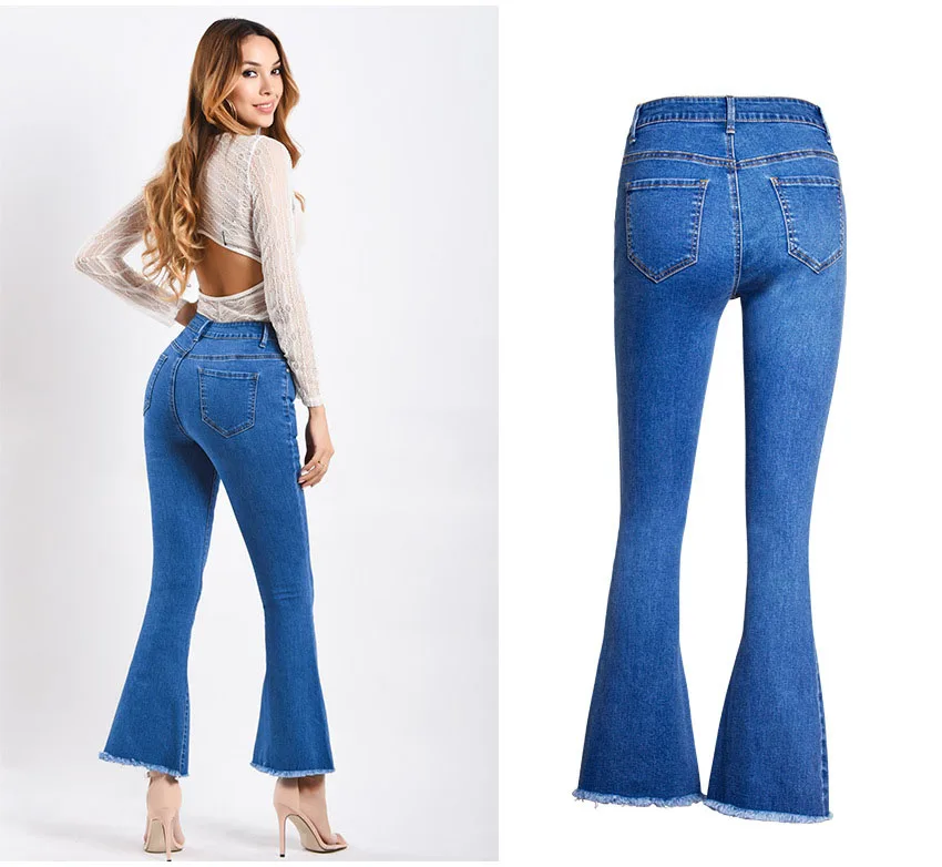 New wide-leg webbed jeans women's trousers (5)