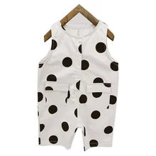 Celveroso/Новые летние комбинезоны для малышей штаны на подтяжках для малышей милый комбинезон в горошек для маленьких девочек и мальчиков, штаны для детей, От 1 до 5 лет