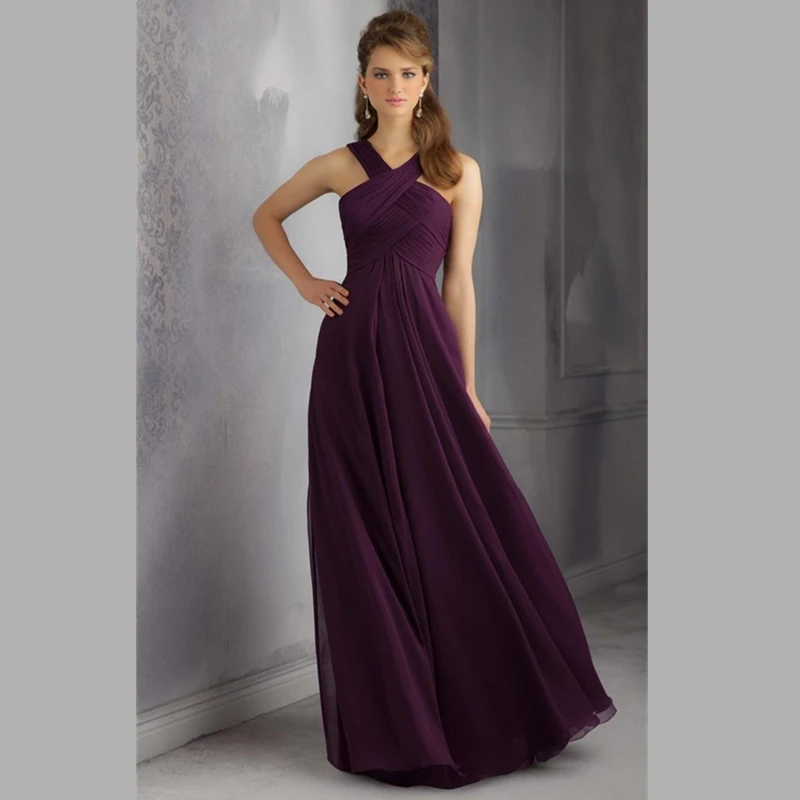 Online Buy Wholesale dark purple bridesmaid dress from
