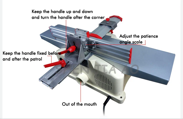 1 шт. JJP-5015 бытовой Настольный деревообрабатывающий строгальный станок многофункциональный DIY Электрический строгальный станок по дереву 220 В 1280 Вт