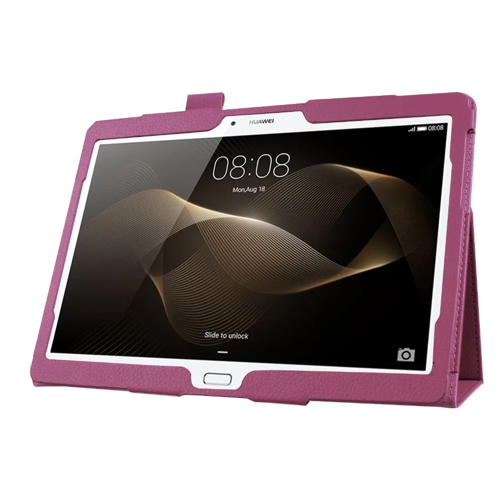 Cuckoodo 30 шт./лот для MediaPad m2 10.0, искусственная кожа ультра тонкий легкий Стенд Folio Case Чехол для Huawei m2 10.1 дюймов Планшеты