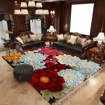 

Traditional Chinese Style Living Room 6mm Carpet Bedroom Mat Computer Chair Hanging Basket Rug Blanket Pad for Yoga Washable
