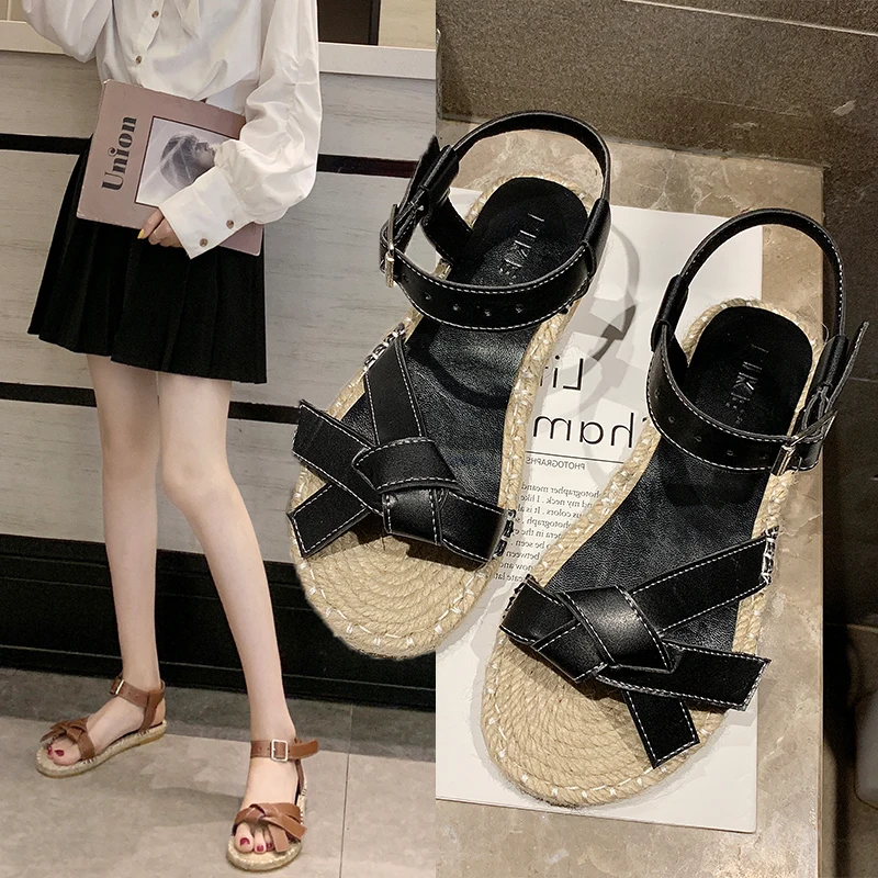 

2019 Fashion Women Summer Sandals Flat Heel Solid butterfly-knot Open Toe Sandals Fashion Slippers Women Sandal Casual Shoes