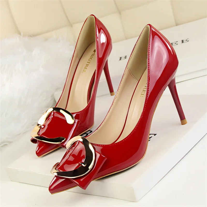 Free shipping spring font b women s b font elegant thin heels party high heels shoes