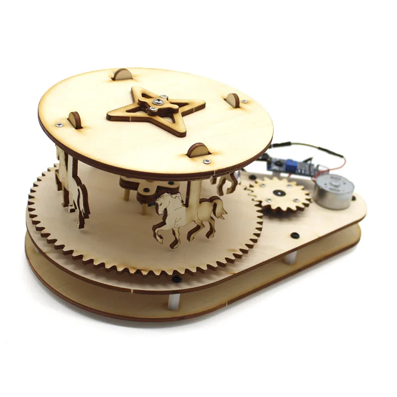 

DIY Electric Plotter Carousel Horse Music Box Kit Physics Scientific Experiment Set Creativity Learning Educational Toy