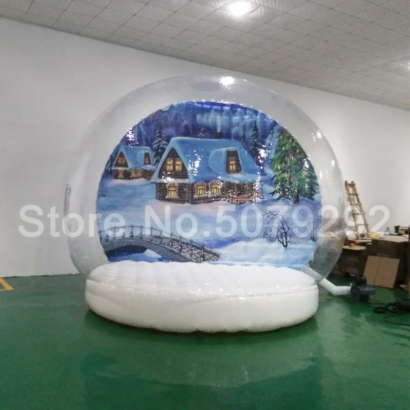 2M/3M/4M Dia Inflatable Snow globe Human Size Snow Globe For Christmas Decoration Popular Clear Photot Booth For People Inside