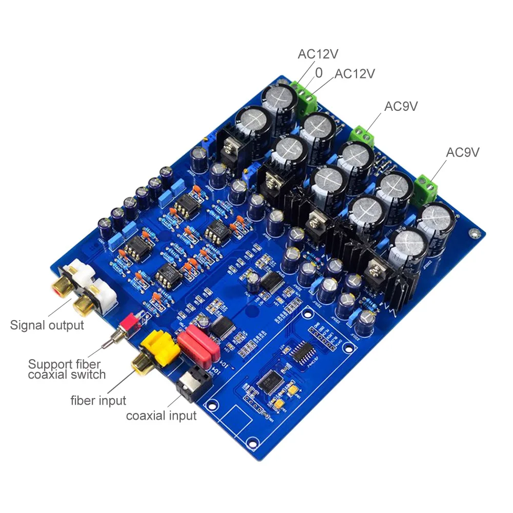 Dual Chip AK4396VF+AK4113 DAC Decoder Support Fiber Coaxial Decoding Board For Power Amplifiers Dual Chip AK4396VF+AK4113 DAC Decoder Support Fiber Coaxial Decoding Board For Power Amplifiers