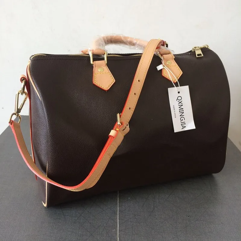 

Designer handbags Boston monogram canvas fashion handbags leather handle strap with bronzing oxidation DHL speedy shipping