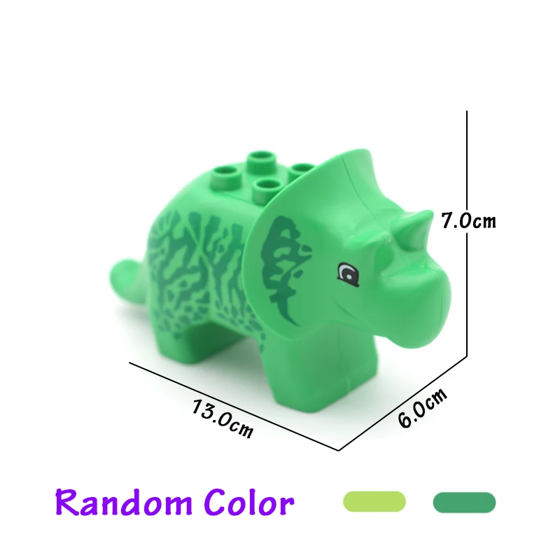 Большие частицы Модели Строительные блоки динозавр принцесса рыцарский замок большой набор кирпичей творческие DIY Фигурки игрушки для детей - Цвет: Large Triceratops