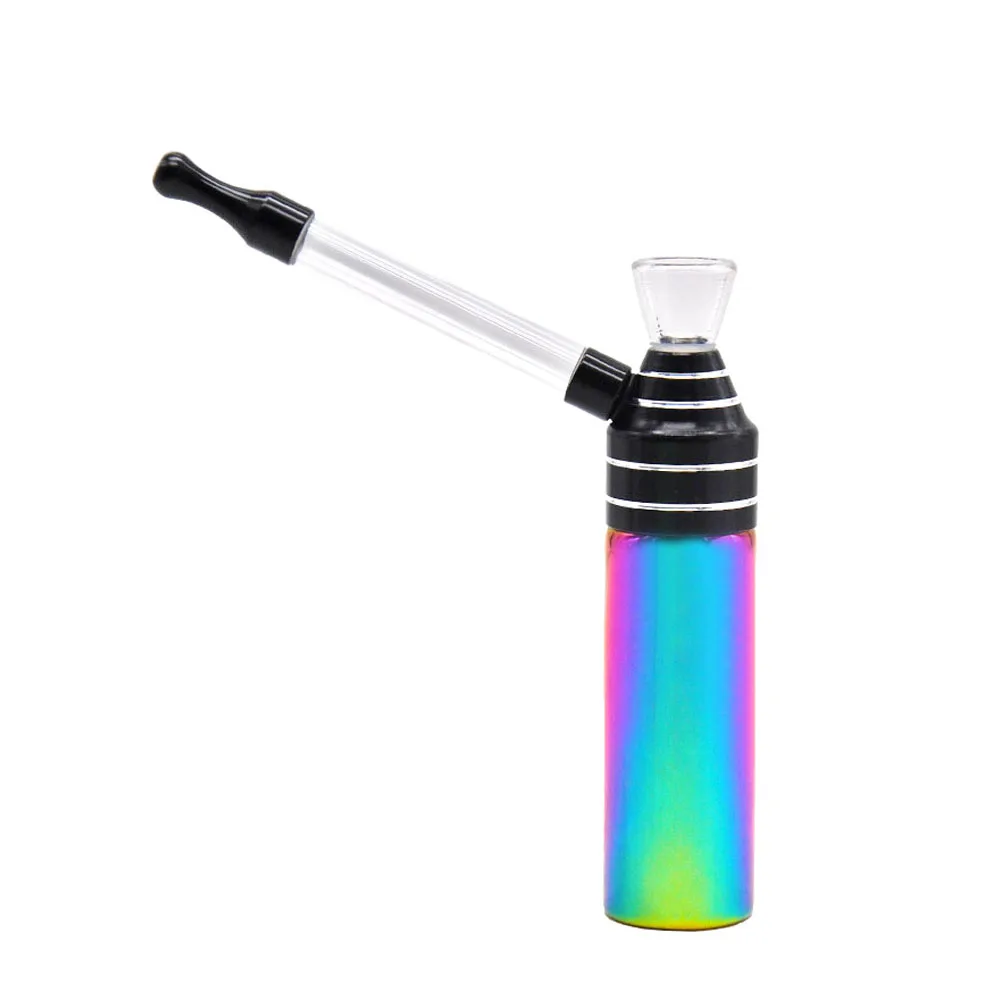 HORNET Мини Кальян курительная стеклянная водопроводная трубка Металлические курительные трубы с длинной стеклянной ручкой