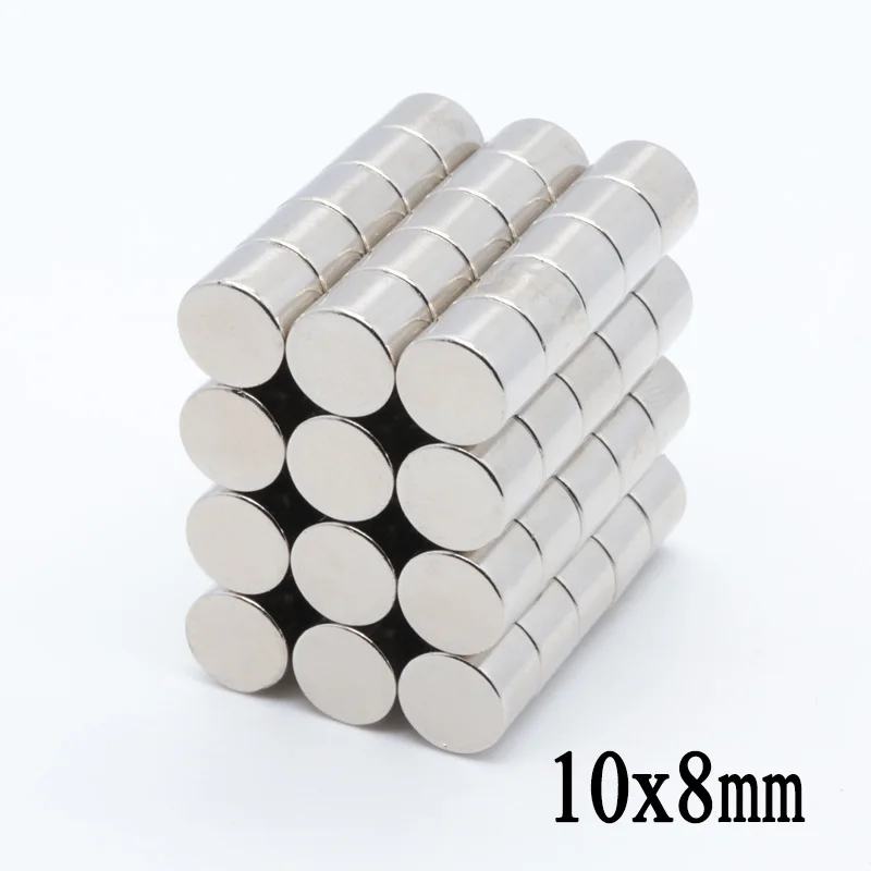 10 шт 10x8 мм Мини Круглые неодимовые магниты 10*8 мм N35 супер мощный Craft редкоземельный неодимовый магнит 10x8 мм