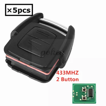 

5/pcs 2 Buttons Remote Car Key Shell for Opel No Chip Uncut Blade Car Key Case Fob Car Cover