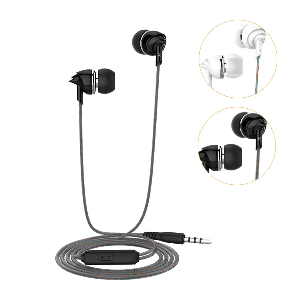 Universal 3.5mm In Ear Stereo Earbuds Earphone With Mic Compatibility