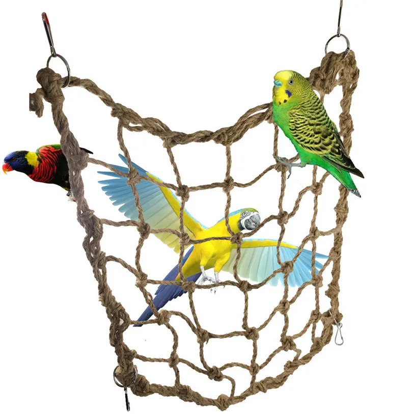 SML Birds Toys Parrot Climbing Net Jungle Fever Rope Toys Swing Ladder Pet Bird Bites Chew Toys Rope Knot Wholesale noDC27