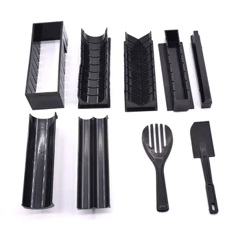 

10pcs/set Sushi Mould Diy Roll Home Kitchen Manufacturing Tools Suit for Sushi Roll Kitchen Accessaries Cooking Gadget