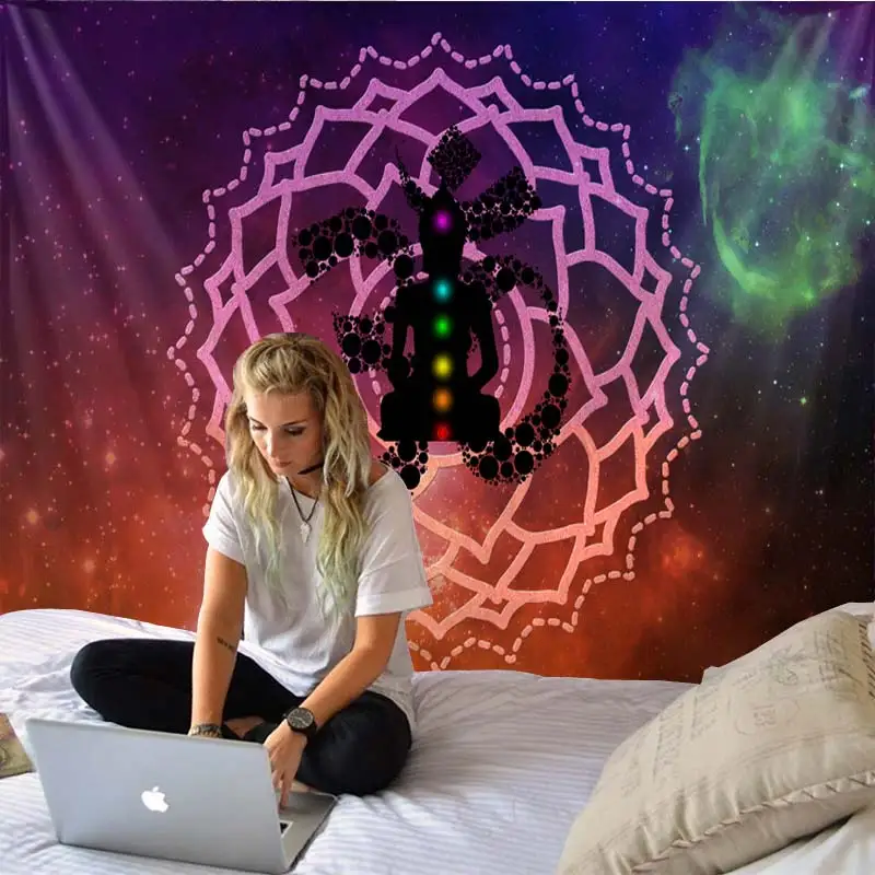 Starry Night Galaxy Decor Psychedelic Tapestry Wall Hanging Indian Mandala Tapestry Hippie Yoga Chakra Tapestries Boho Wall Clot Starry Night Galaxy Decor Psychedelic Tapestry Wall Hanging Indian Mandala Tapestry Hippie Yoga Chakra Tapestries Boho Wall Clot