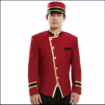 

Receptionist uniforms Hotels reception Doorman Suit Men Spring