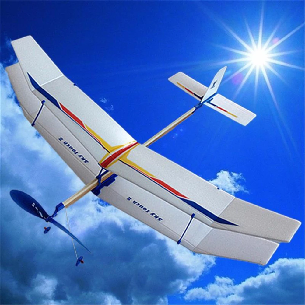 

Kids Toy DIY Glider Rubber Elastic Powered Flying Plane Airplane Fun Model Boy's Science Educational Toys Assembly Plane