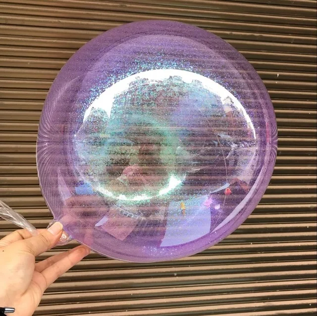Блестки для поделок круглый из ПВХ прозрачный воздушный шар круглый пузырь гелиевые шары для детей день рождения Свадебные украшения воздушные шары - Цвет: Фиолетовый