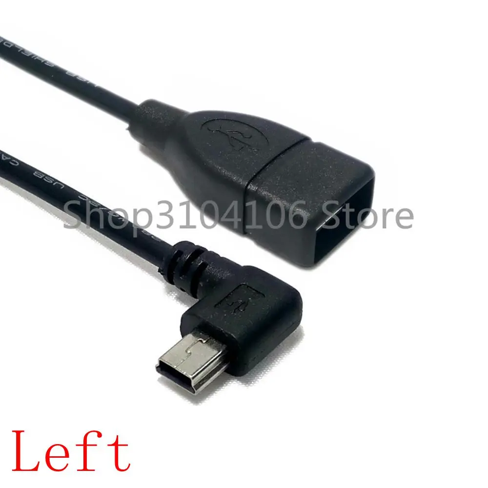 Мини USB к otg адаптер Mini 5Pin A/F OTG хост кабель под углом 90 градусов для HTC Samsung Moto