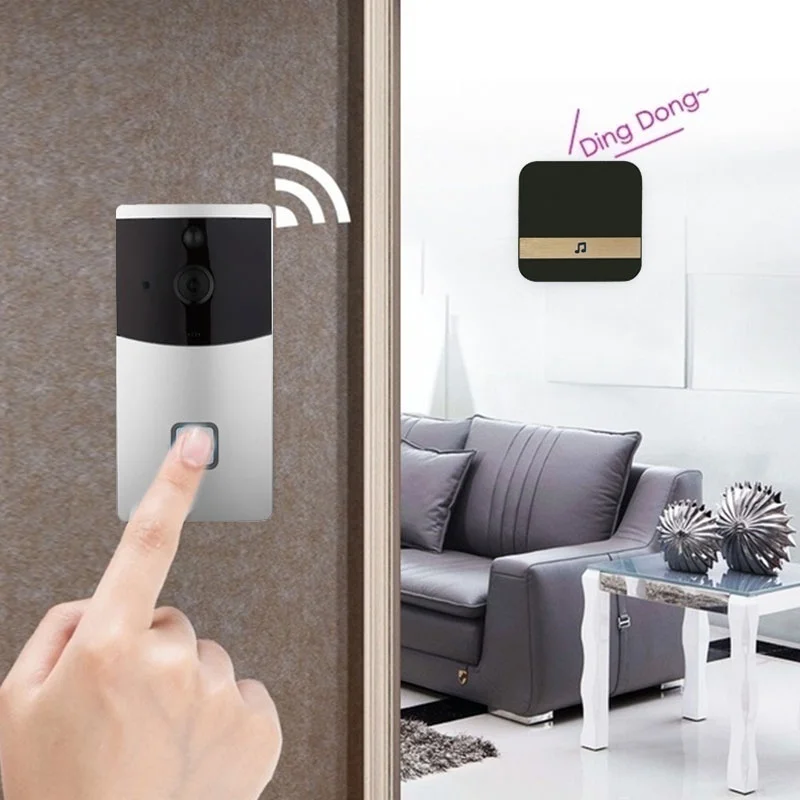 Visual Doorbell Receiver for Smart Wireless WiFi Video Doorbell US,Eu Plug Plug-In Chime Smart Doorbell Receiver Plug and Play