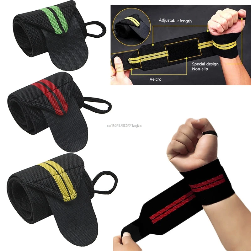 

Sport Wrist Weight Lifting Strap Fitness Gym Wrap Bandage Hand Support Wristband