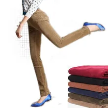 Зимние вельветовые брюки больших размеров, вельветовые повседневные женские брюки с высокой талией, сапоги ярких цветов, штаны размера плюс 7xl