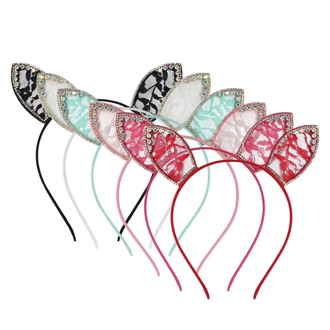 6 шт./лот Новинка Коза Рог Кристалл Rhinestone Hairband Для женщин Обувь для девочек