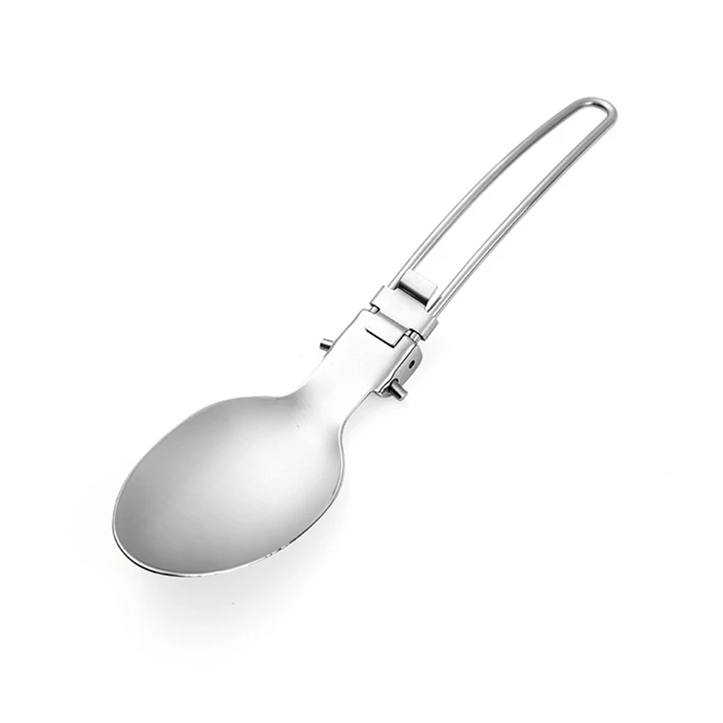 3 piezas plegables de acero inoxidable portátil vajilla cuchara tenedor Kit con bolsa de almacenamiento para Camping al aire libre Picnic barbacoa BB55