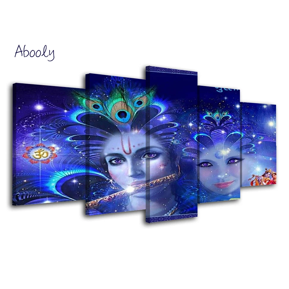 5Piece Canvas Painting God Wall Art Pictures For Room Posters And