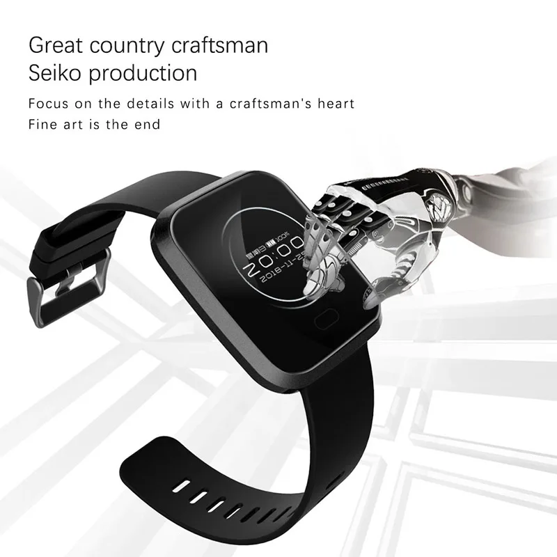 FocuSmart 2019 NEW L18 Smart Watch Fitness Tracker Blood Pressure Heart Rate Monitor Watch Smart Bracelet For IOS/Andriod