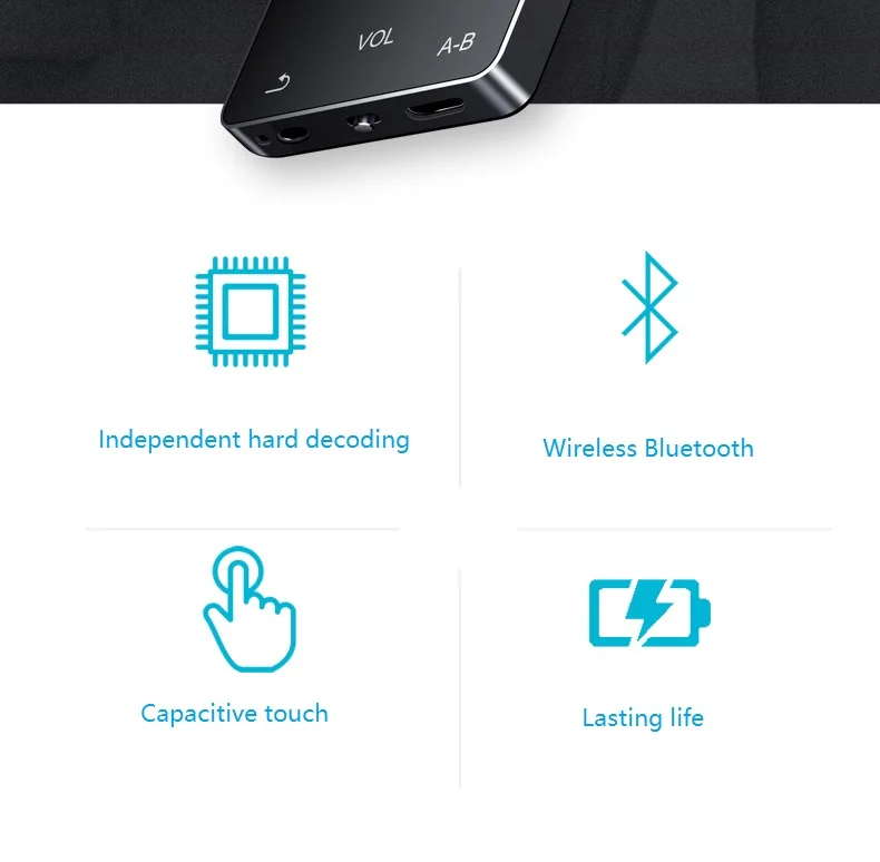 Mahdi MP4 Player Bluetooth Capacitive Touch Built-In Speaker MP 4 Player 1.8 Languages Support Recording E-book TF  Armband (2)
