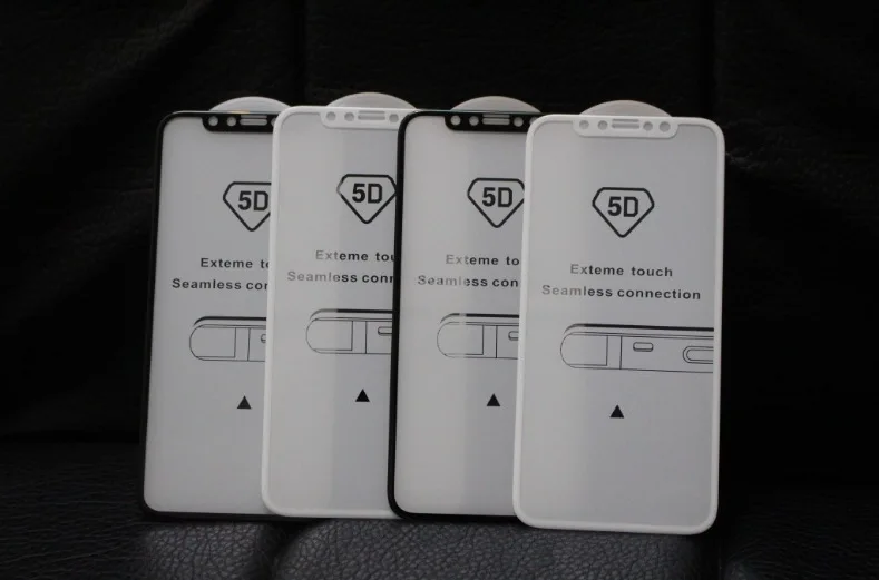 Wholesale 500pcs Full Curved Cover Tempered Glass Screen Protector 5D for iPhone X With Retail Packing | Мобильные телефоны и