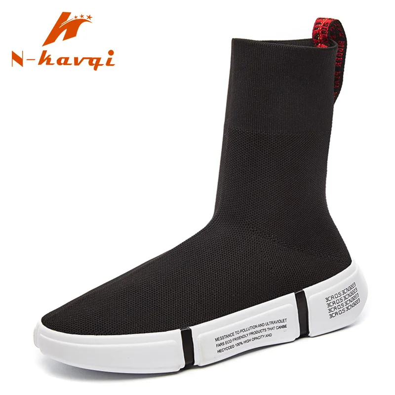 

NKAVQI Soild Color Knitting Women Flats Shoes Woman Fashion Brand Slip On Women Flat Shoes Female Fashion Footwear Tenis Sneaker