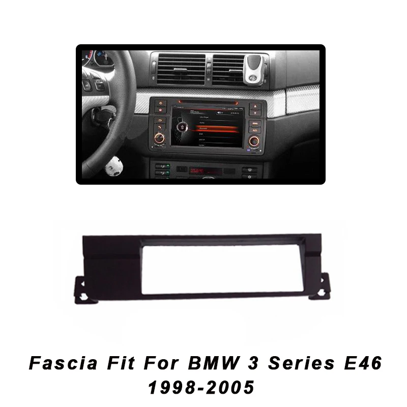 1 Din автомобиль MP5 Радио Рамка 2Din DVD стерео панель фасции для BMW 3 серии E46 1998-2005 Dash Mount Refitting Trim Kit Frame CD Bez